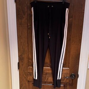 Joseph Ribkoff Black Joggers with White Stripes- Size 14